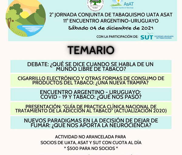 2º Jornada Conjunta de Tabaquismo UATA ASAT