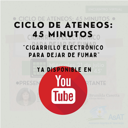 Ciclo de Ateneos: 45 Minutos «Cigarrillo Electrónico para Dejar de Fumar»